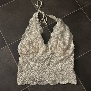 Bebe Crème Colored Halter Top